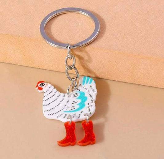 Dancin’ Chicken Wicken Key Chain