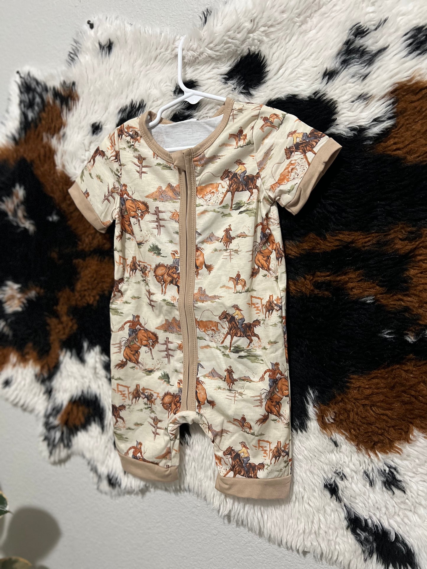 Wild & Western Zipper Onesie